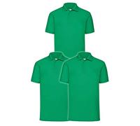 Fruit of the Loom 63-402-0 Polo, Meadow Green, XXL (Pacco da 3) Uomo