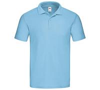 Fruit of the Loom 63-505-0 - Polo da uomo in cotone originale, blu pastello, XXL