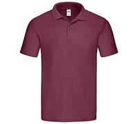 Fruit of the Loom Polo originale 63-505-0 - Polo da uomo in cotone, borgogna, S