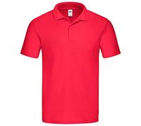 Fruit of the Loom 63-505-0 - Polo da uomo in cotone originale, Colore: rosso, 3XL
