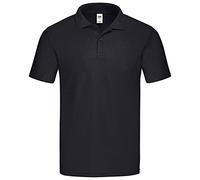 Fruit of the Loom Polo originale 63-505-0 - Polo da uomo in cotone, Nero , L