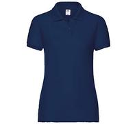 Fruit of the Loom 63212 - Polo da donna a maniche corte Lady-Fit 65/35, blu navy, S