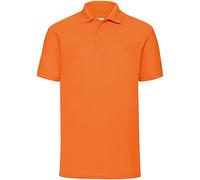 Fruit of the Loom 65/35 Pique Polo-Polo Uomo, Arancione, Large