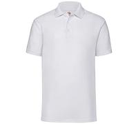 Fruit of the Loom - 65/35 Pique Polo, Polo Uomo, Bianco, Medium