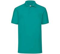 Fruit of the Loom Polo Uomo Pique 65/35 Emerald Small