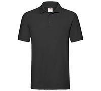Fruit of the Loom 65/35 Polo, Nero, L (Pacco da 3) Uomo