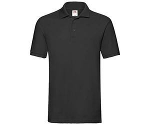 Fruit of the Loom 65/35 Polo, Nero, L (Pacco da 3) Uomo