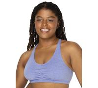 Fruit of the Loom Adjustable Shirred Front Racerback Sports Bra Multi Packs Reggiseno Altamente Coprente, Opaque, Grigio mélange/Bianco/Blu Gem, 40 (Pacco da 3) Donna