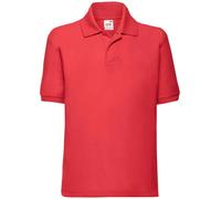 Fruit of the Loom Bambini Tinta Unita Scuola Polo senza Logo