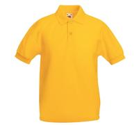 Fruit of the Loom Bambini Tinta Unita Scuola Polo senza Logo