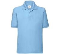 Fruit of the Loom Bambini Tinta Unita Scuola Polo senza Logo