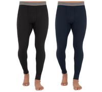 Fruit of The Loom Biancheria Intima Termica da Uomo Riciclata a Nido d’Ape, Parte Inferiore Lunga, Nero/Blu Marino., M