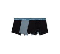Fruit of The Loom Boxer da Uomo Getaway, Tessuto Leggero Traspirante, Asciugatura Rapida e Controllo degli odori, Gamba Regular - Nero/Grigio, Large