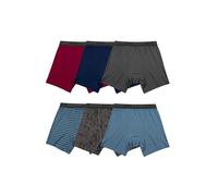 Fruit of The Loom Boxer da Uomo Standard Elasticizzati a 4 Vie, Biancheria Intima Leggera e Traspirante, Gamba Lunga e Regolare, Confezione da 6 Colori Assortiti