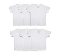 Fruit of the Loom Boys' Cotton White T Shirt, Toddler - 6 Pack - White, 4T/5T
