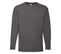 Fruit of the Loom - Camicia a maniche lunghe 'Valueweight Longsleeve T'. Grafite M