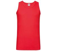 Fruit of the Loom - Canotta 100% Cotone - Uomo (XXL) (Rosso)