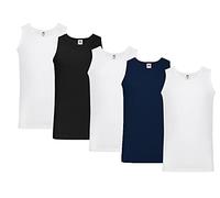 Fruit of the Loom - Canotte leggere da uomo (confezione da 5 pezzi), M