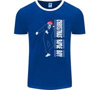 Fruit of the Loom Christmas Rude Boy 2Tone Ringer T-Shirt Uomo