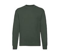 Fruit Of The Loom Classic Sweat, Felpa Girocollo Tinta Unita Uomo, Verde bottiglia, X-Large