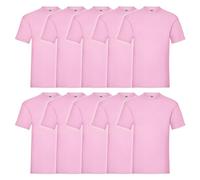 Fruit of the Loom Confezione da 10 magliette Valueweight, Rose Myshirt Borsa stoffa, L