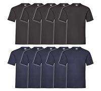 Fruit of the Loom - Confezione da 10 T-shirt da uomo, XXXXXL
