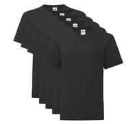 Fruit of The Loom, Confezione da 5 Magliette Leggere Nero XL