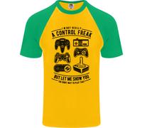 Fruit of the Loom Control Freak T-Shirt Baseball Uomo S/S Cotone