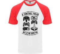 Fruit of the Loom Control Freak T-Shirt Baseball Uomo S/S Cotone