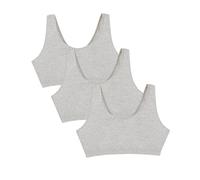 Fruit of the Loom Cotton Tank Bra for Women-Ultimate Comfort & Breathable Fit Reggiseno Sportivo, Opaco, Grigio/Grigio/Grigio, 36 (Pacco da 3) Donna