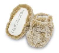 Fruit of the Loom Cozy Thermal Wrap Booties with Non-Skids for Baby Girls, Boys, Unisex - Caramel (12-18 Months)