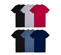 Fruit of the Loom Crew Tee Undershirts, Moisture Wicking & Tag Free, Also Available in Big & Tall T-Shirt, Regolare, Confezione da 6, i Colori Possono variare, L (Pacco da 6) Uomo
