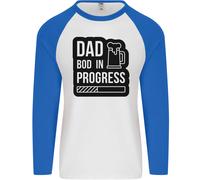 Fruit of the Loom Dad Bod In Progress Maglietta Baseball Manica Lunga