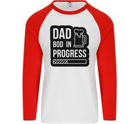 Fruit of the Loom Dad Bod In Progress Maglietta Baseball Manica Lunga