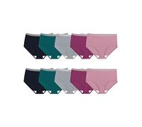 Fruit of the Loom Eversoft Cotton Underwear Multipacks, Tag Free & Breathable, Available in Plus Size, Slip - Diversi Colori Possono Variare, 36 Große Größen (Pacco da 10) Donna