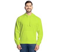 Fruit of the Loom Eversoft-Felpa con Cappuccio in Pile, con Cerniera Intera, Traspirante, Taglie S-4x Camicia, Verde di Sicurezza, M Unisex-Adulto