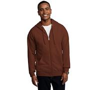 Fruit of the Loom Eversoft Felpe con Cappuccio in Pile (Regular & Big Man) Felpa, Zip Intera-Moka Caldo, M Uomo