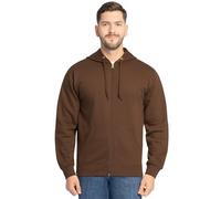 Fruit of the Loom Eversoft Felpe con Cappuccio in Pile (Regular & Big Man) Felpa, Zip Intera-Moka Caldo, M Uomo
