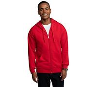 Fruit of the Loom Eversoft Fleece Hoodies, Pullover & Full Zip, Moisture Wicking & Breathable, Sizes S-4x Camicia, Cerniera Intera Rossa, L Unisex-Adulto