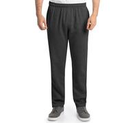 Fruit of the Loom Eversoft Fleece Open Bottom Sweatpants with Pockets, Relaxed Fit, Moisture Wicking, Breathable Pantaloni da Tuta, Fondo Aperto-Black Heather, L Uomo