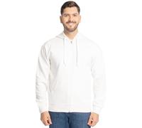 Fruit of the Loom Eversoft Fleece Sweatshirts & Hoodies Camicia, Zip Intera-Bianco, M Uomo