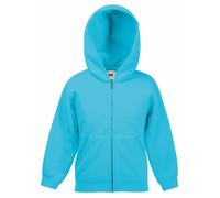 Fruit of the Loom - Felpa Aperta con Cappuccio - Bambino (7-8 Anni) (Azzurro)