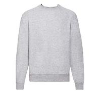 Fruit of the Loom Felpa classica Raglan Sweat 80/20 a maniche lunghe Grigio mélange M