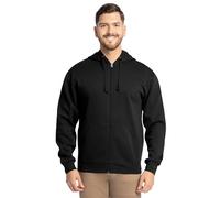 Fruit of The Loom Felpa con Cappuccio, Cerniera Intera Nera, XL