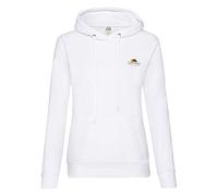Fruit of the Loom Felpa con cappuccio donna, bianco, M