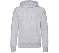 Fruit of the Loom - Felpa con cappuccio, taglie S, M, L, XL, 2XL, 3XL, 4XL, 5XL, disponibile anche in diversi colori, grigio., XXXL