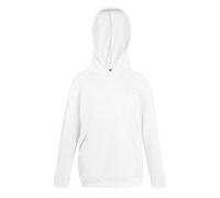 Fruit of the Loom - Felpa con Cappuccio Tinta Unita - Unisex/Bambini (12-13 Anni) (Bianco)