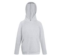 Fruit of the Loom - Felpa con Cappuccio Tinta Unita - Unisex/Bambini (14-15 Anni) (Erica Grigia)