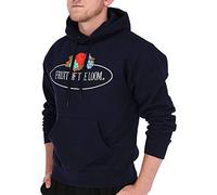 Fruit of The Loom Felpa con Cappuccio Uomo, Blu (Deep Navy AZ)., L