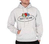 Fruit of The Loom Felpa con Cappuccio Uomo, Grigio (Grigio mélange 94), S
